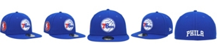 New Era Men's Royal Philadelphia 76Ers Team Logoman 59FIFTY Fitted Hat